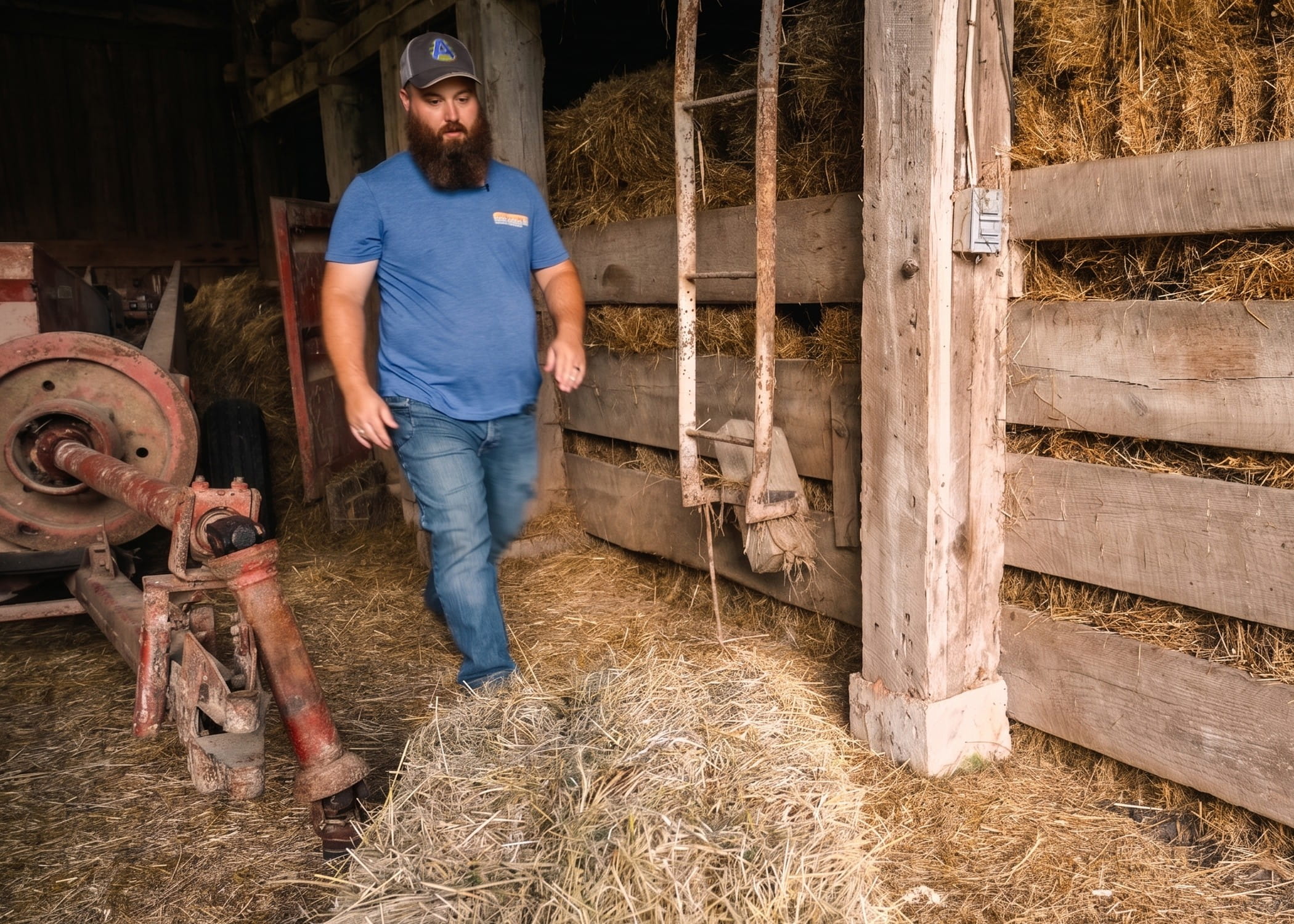 Cameron Corns finds himself lonely working as a farmer, even though he has a family. He misses social connections with other men. 