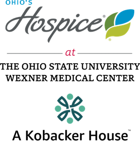 Logo identifying Ohio's Hospice at The Ohio State University Wexner Medical Center, a Kobacker House
