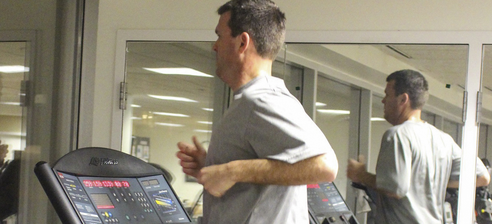 Dr. James Borchers running on treadmill