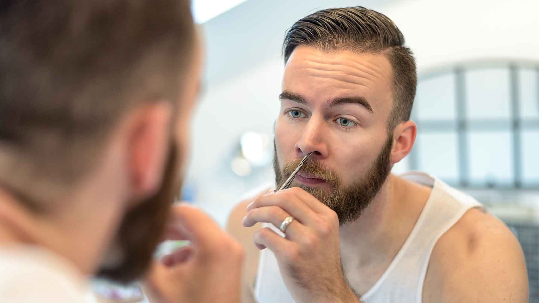 trimming nasal hair