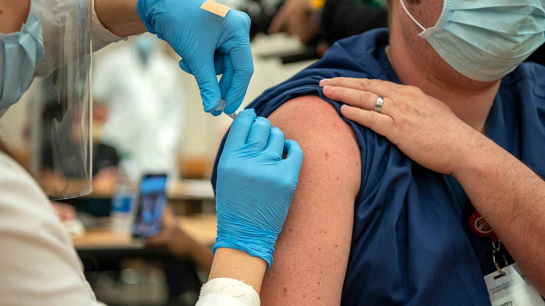 Ohio State University Wexner Medical Center nurse receives Pfizer's COVID-19 vaccine