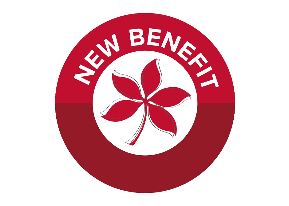 New benefit badge with buckeye leaf