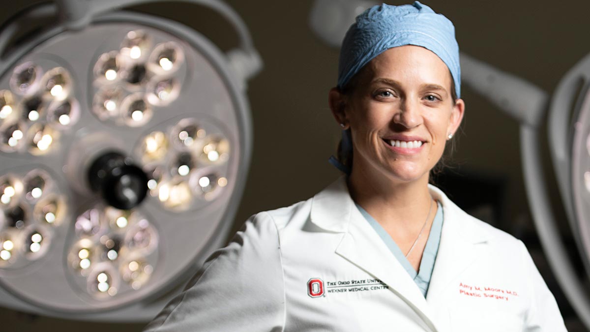 Amy Moore, MD in a surgical suite
