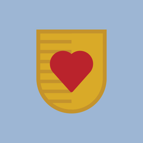 Preventing heart disease heart shield icon