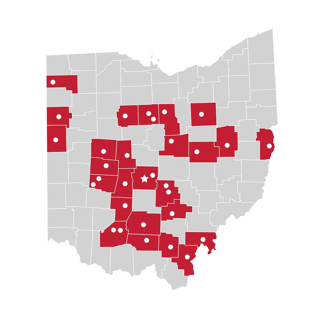 Telestroke map of Ohio, updated for 2023