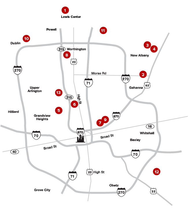 Medical Assistant locations map