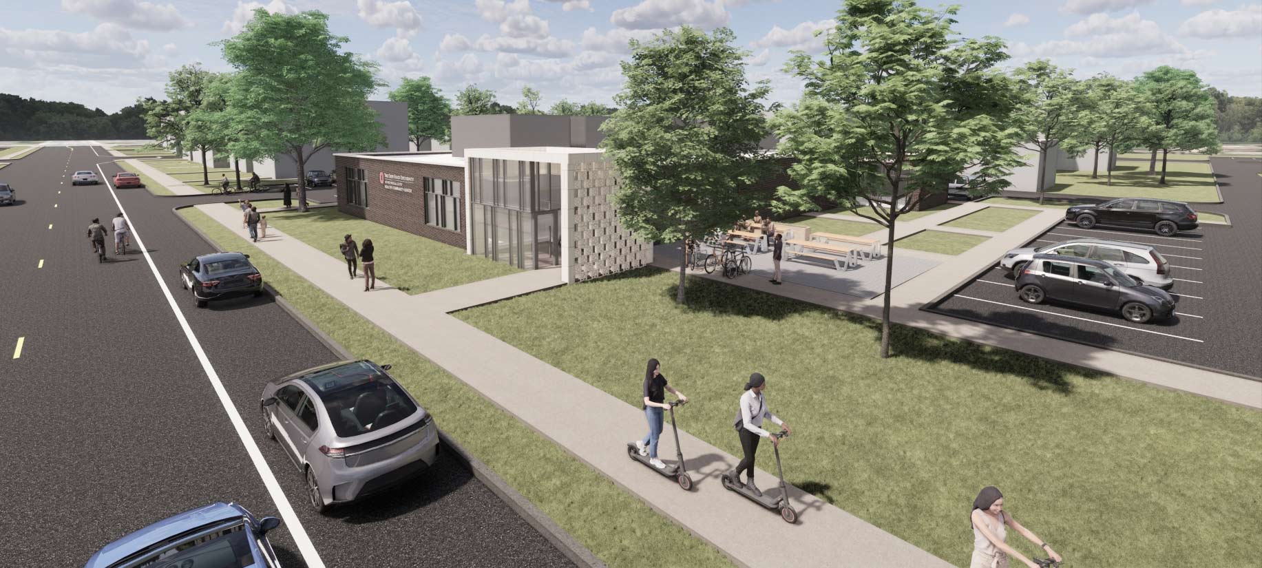 Rendering of the Healthy Community Center