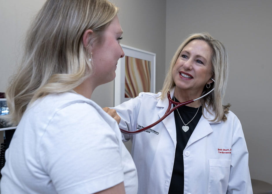 Heart Express Care appointment, patient exam with doctor