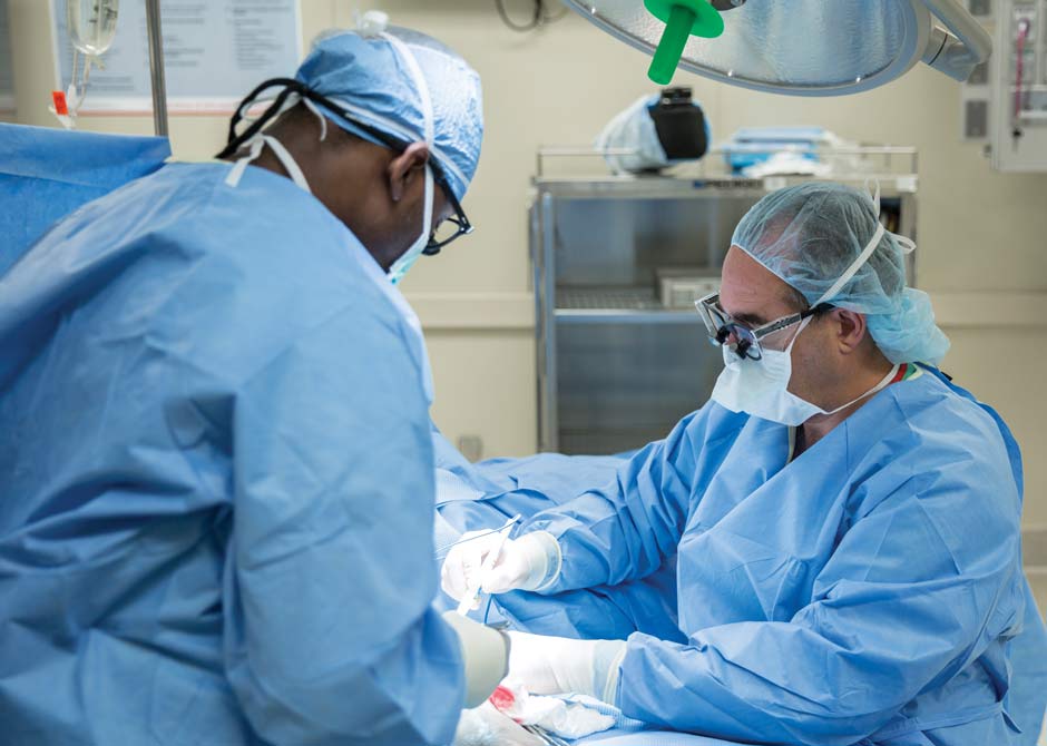 surgeons performing vascular surgery