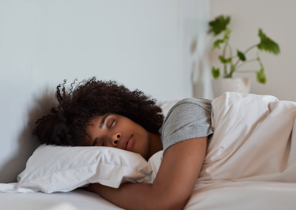Woman in bed sleeping