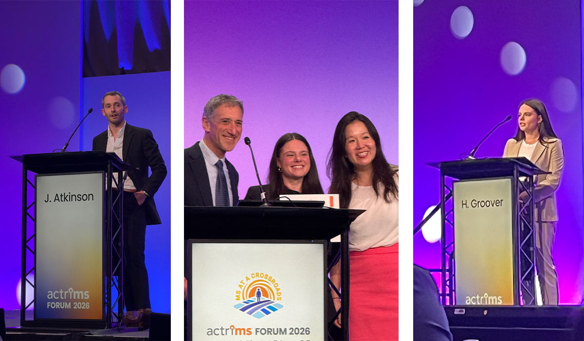 Dr. Atkinson and Haley presented their studies at the ACTRIMS Forum 2026 in San Diego.