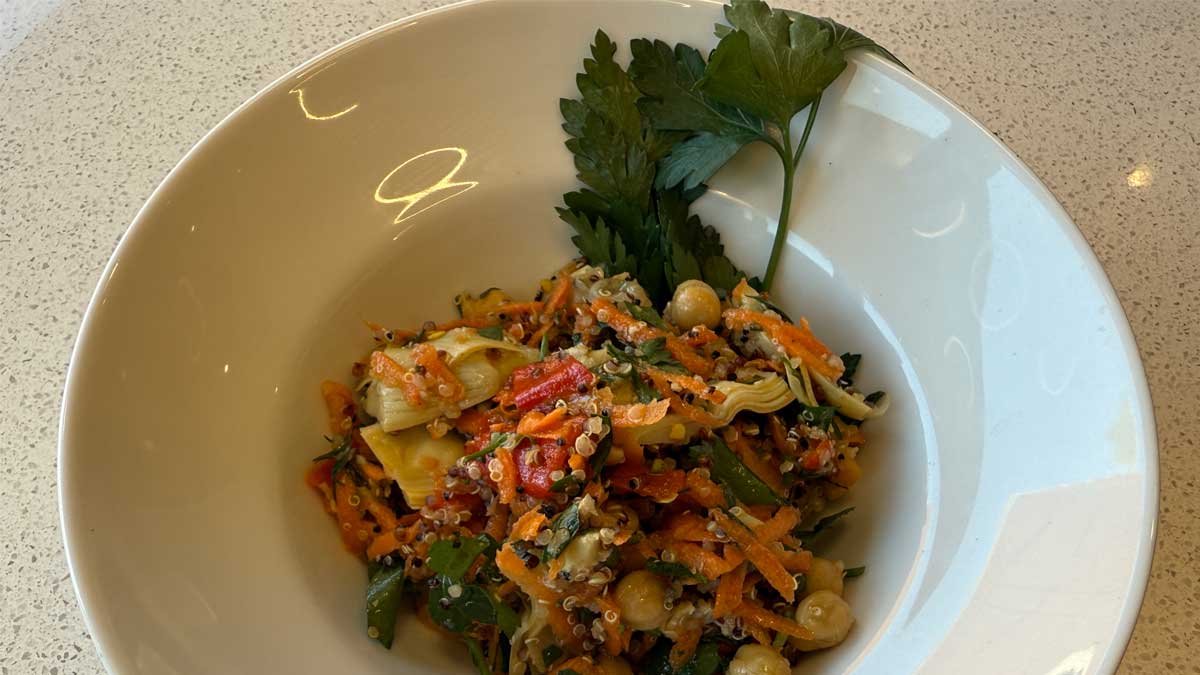 grain salad on a plate