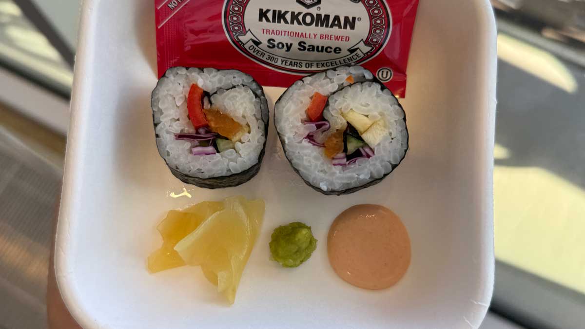 rainbow sweet potato sushi