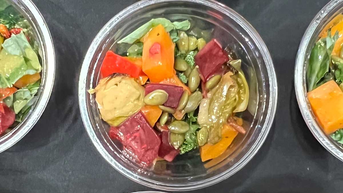 roasted veggie and kale salad