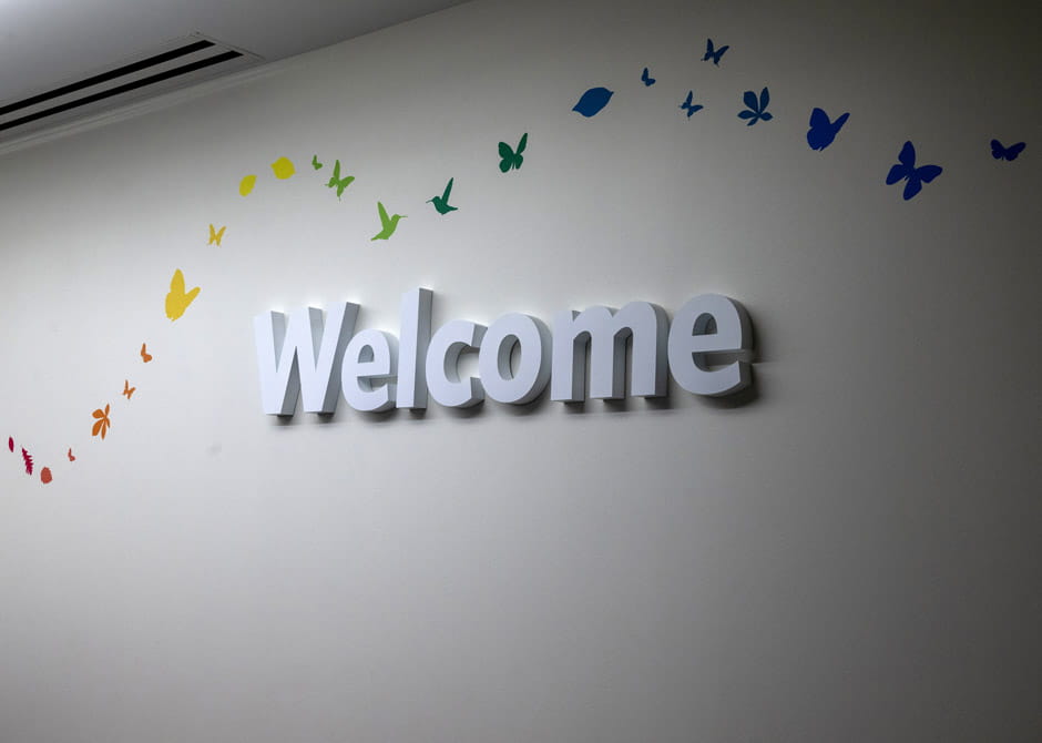 Welcome sign in the NICU