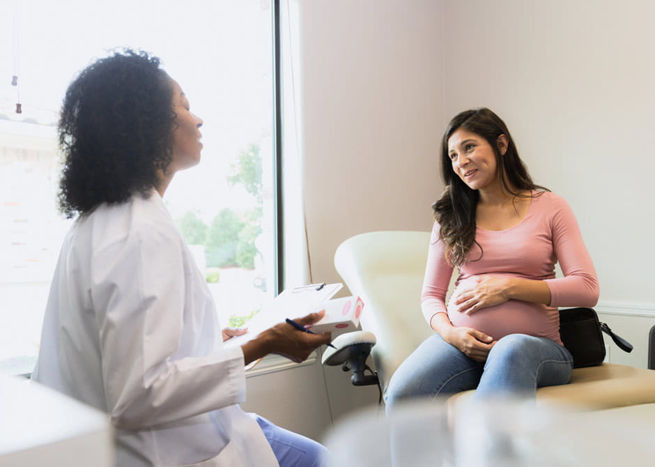 Pregnant Woman at Doctor's Appointment
