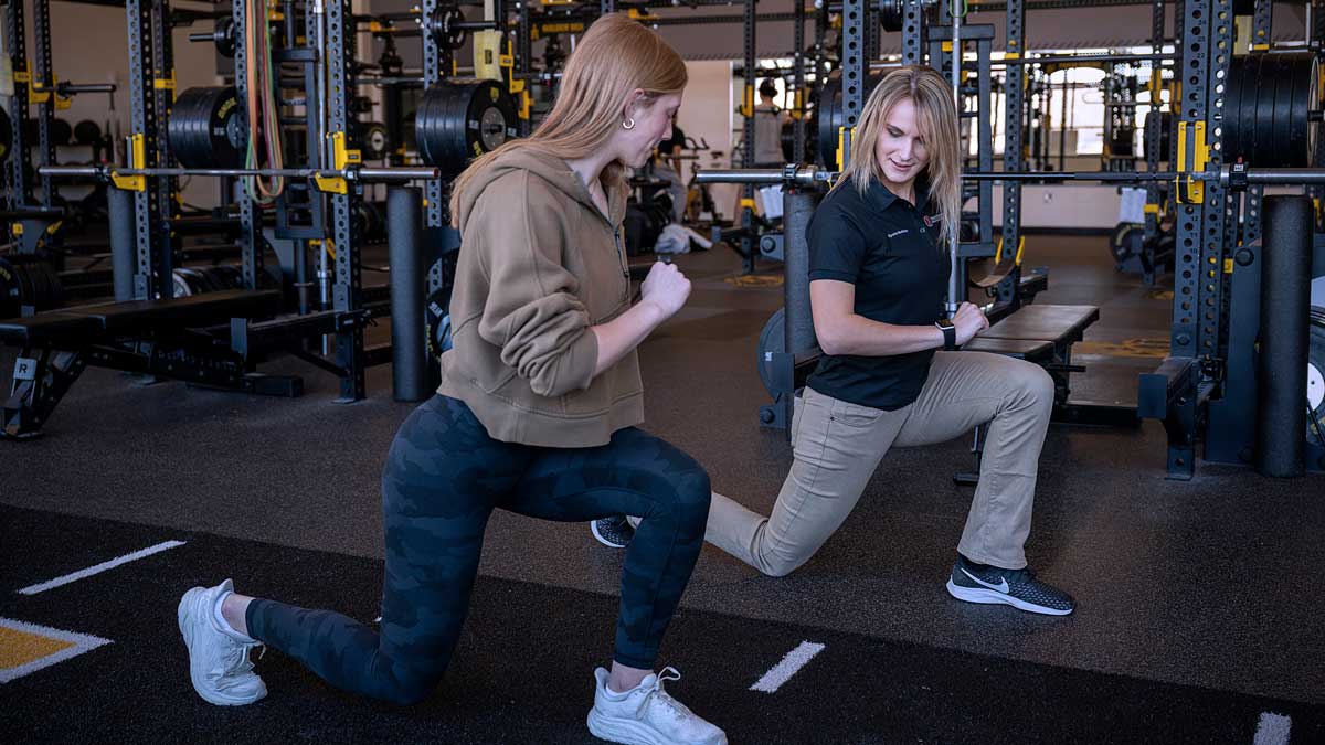 physical therapist stretching